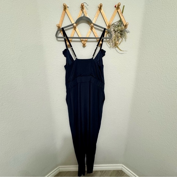 3.1 Phillip Lim Navy Blue Silk Jumpsuit Sz 8 - Picture 6 of 11